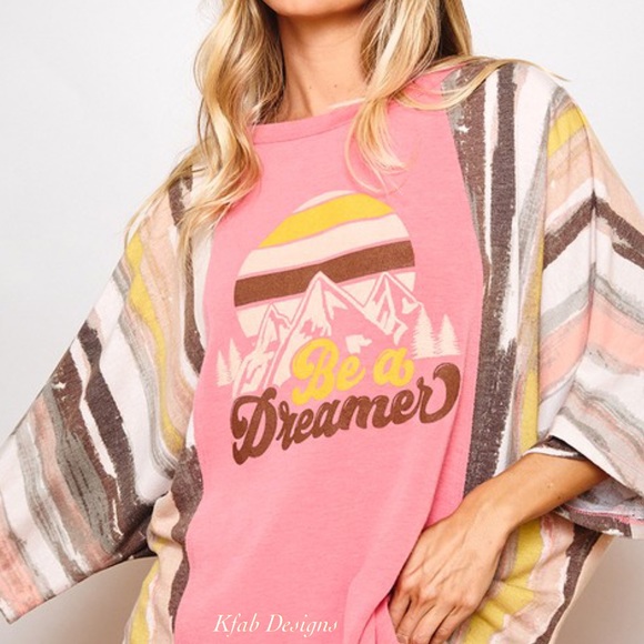 ❤️LAST 1! Super Soft “Dreamer” Boat Neck 3/4 Sleeve Graphic Top! - Picture 5 of 6